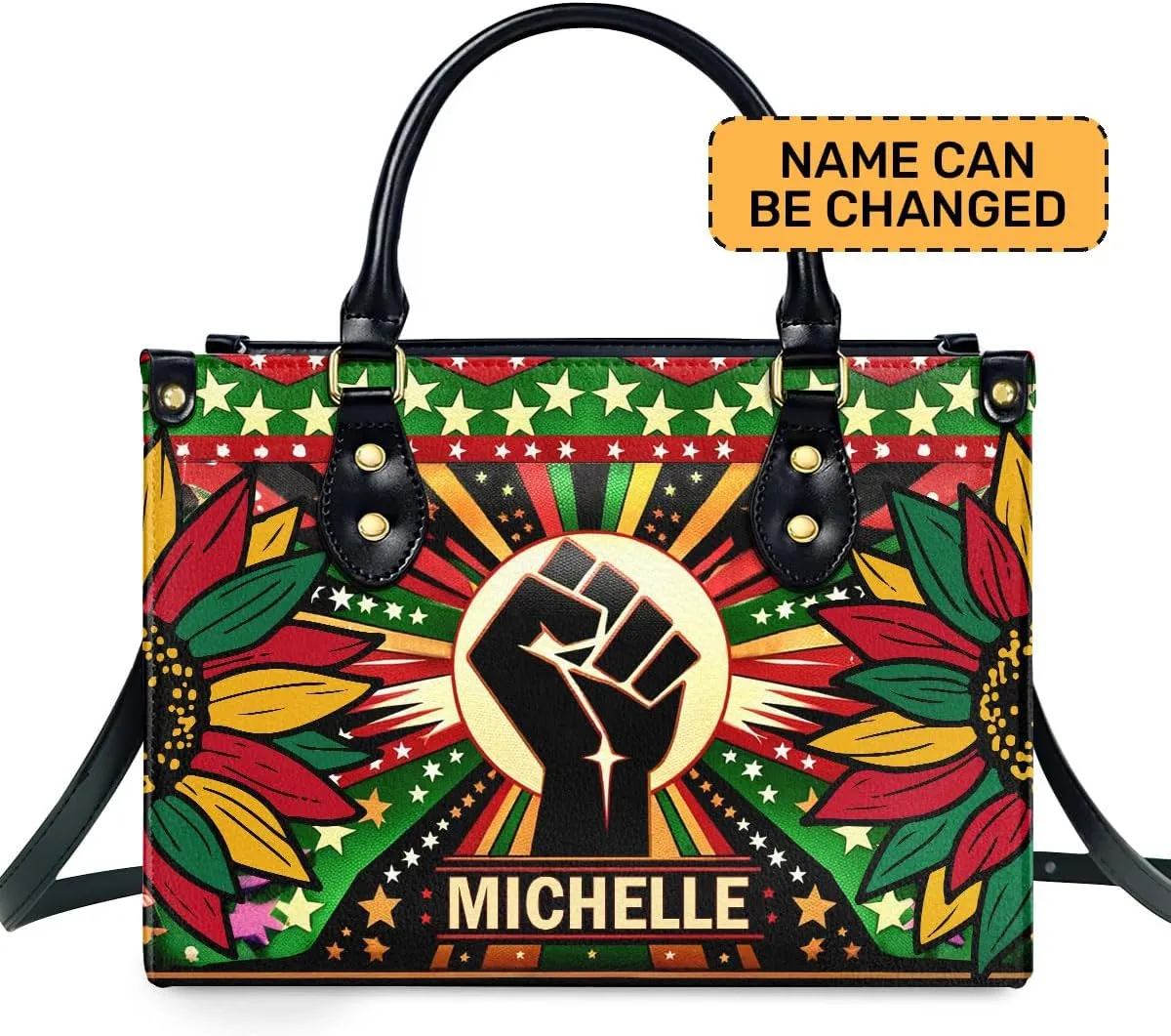 Happy Juneteenth Day Party Gifts - Personalized Leather Bag - Juneteenth Gifts for Adults - Black Independence
