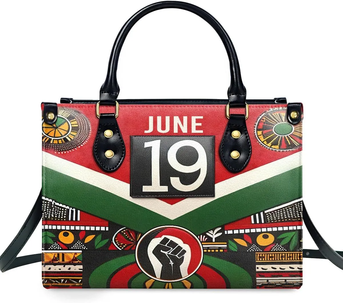 Happy Juneteenth Day Party Gifts - Personalized Leather Bag - Juneteenth Gifts for Adults - Black Independence