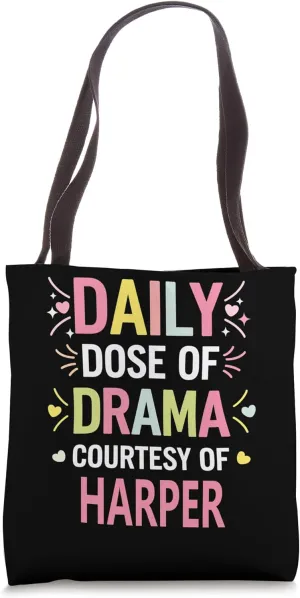HARPER Personalized Name Funny Cute Custom HARPER Name Tote Bag