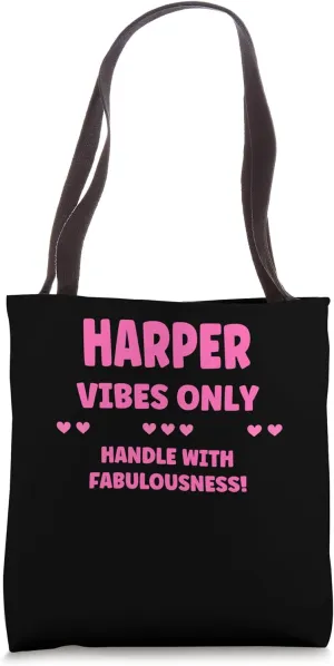 HARPER Personalized Name Funny Cute Custom HARPER Name Tote Bag