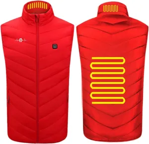 Heated Jacket For Women And Men Print Coat With 2 Heating Zones Controlled Temperature Thickened Unisex Heated Vests