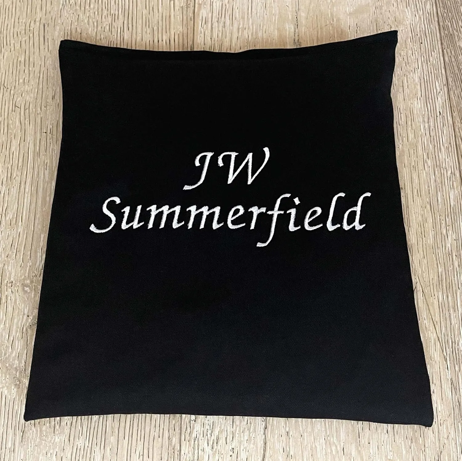 Heating Pad Corn Filled, Monogrammed, Personalized Custom Embroidered. Natural Heat Therapy for Lower Back, Neck, Shoulders, Cramps. Pain and Stress Relief Heated Wrap (Moonlight)