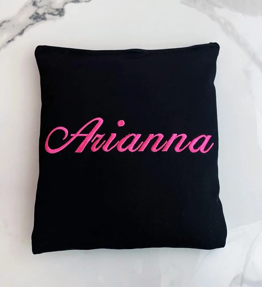 Heating Pad Corn Filled, Monogrammed, Personalized Custom Embroidered. Natural Heat Therapy for Lower Back, Neck, Shoulders, Cramps. Pain and Stress Relief Heated Wrap (Moonlight)
