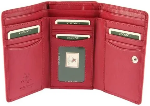 Heritage -32 Soft Leather Trifold Wallet (Fuscia)