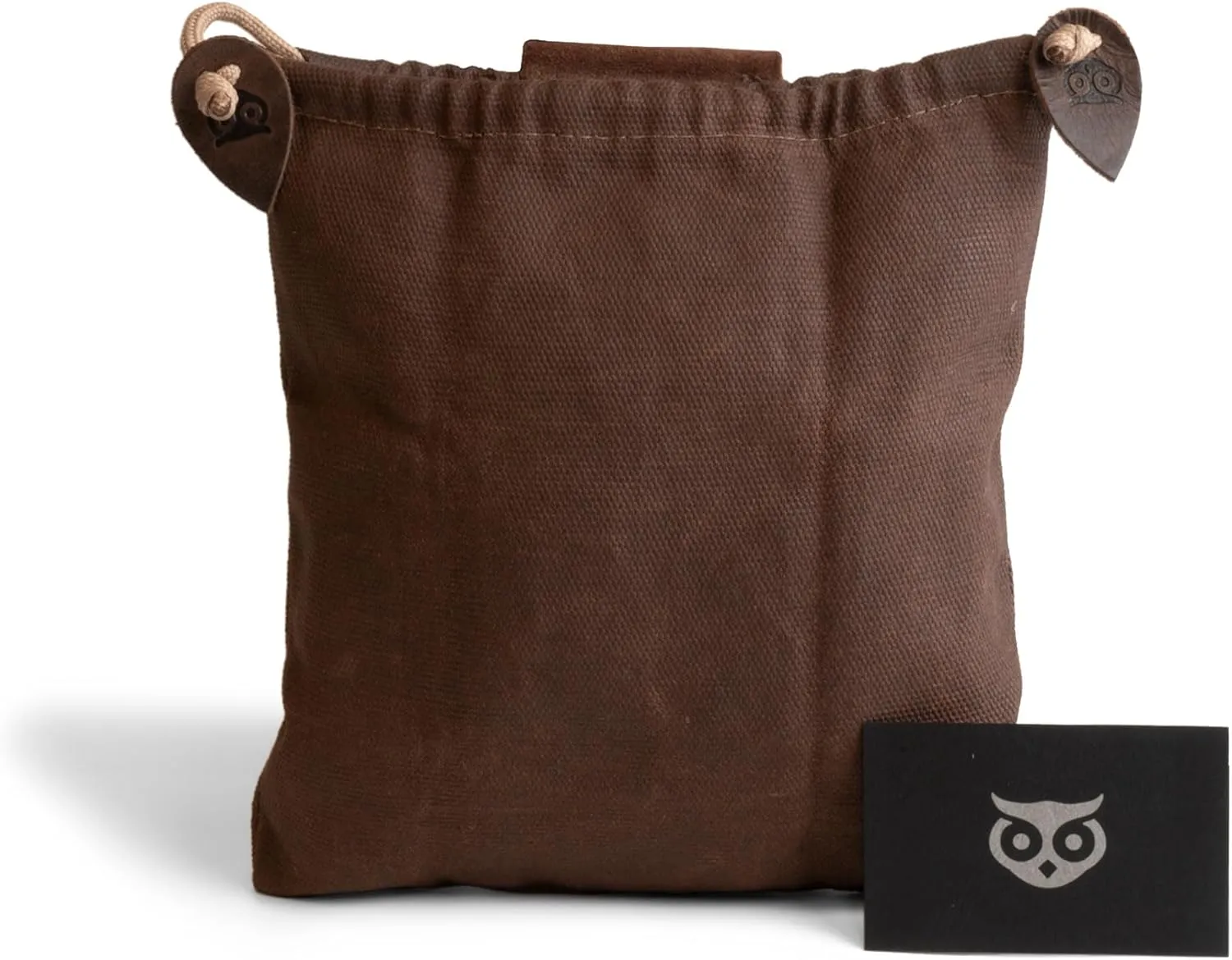 Hide & Drink, Foraging Pouch (Collapsible) for Hiking, Treasures & Seashells Bag, Easy Looping Around Belts, Grocery Storage, Waxed Canvas, Handmade