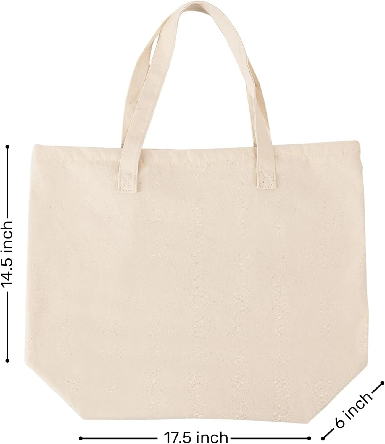 HIFA Personalized Custom Tote Bag for Women, Canvas Tote Bag - Zipper Closure, Extra Inner Pocket - Multipurpose Shoulder Bag