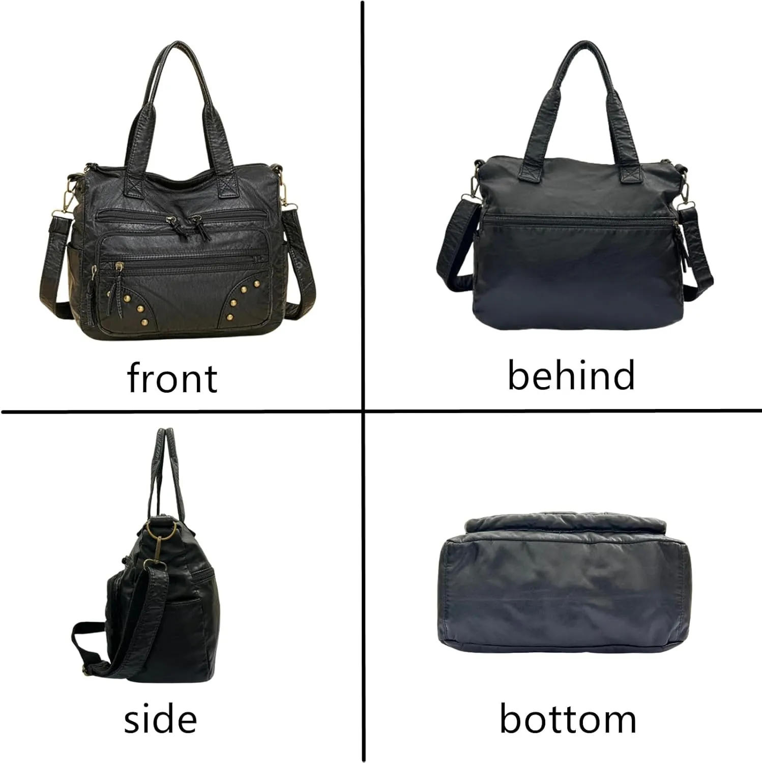 Hobo Handbag and Purses for Women,Top Handle Satchel Purse Tote Shoulder Bags Faux Leather for Ladies