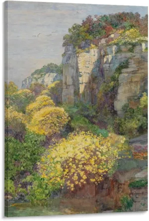 Hugo Charlemont Broom in Bloom on Brioni (1912) Wall Poster Art Canvas Printing Poster Office Bedroom Aesthetic Poster Frame-style 24x36inch(60x90cm)