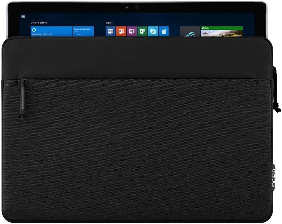 Incipio Microsoft Surface Pro 4 Sleeve, Padded Protective Truman Sleeve for Microsoft Surface Pro 4-Black
