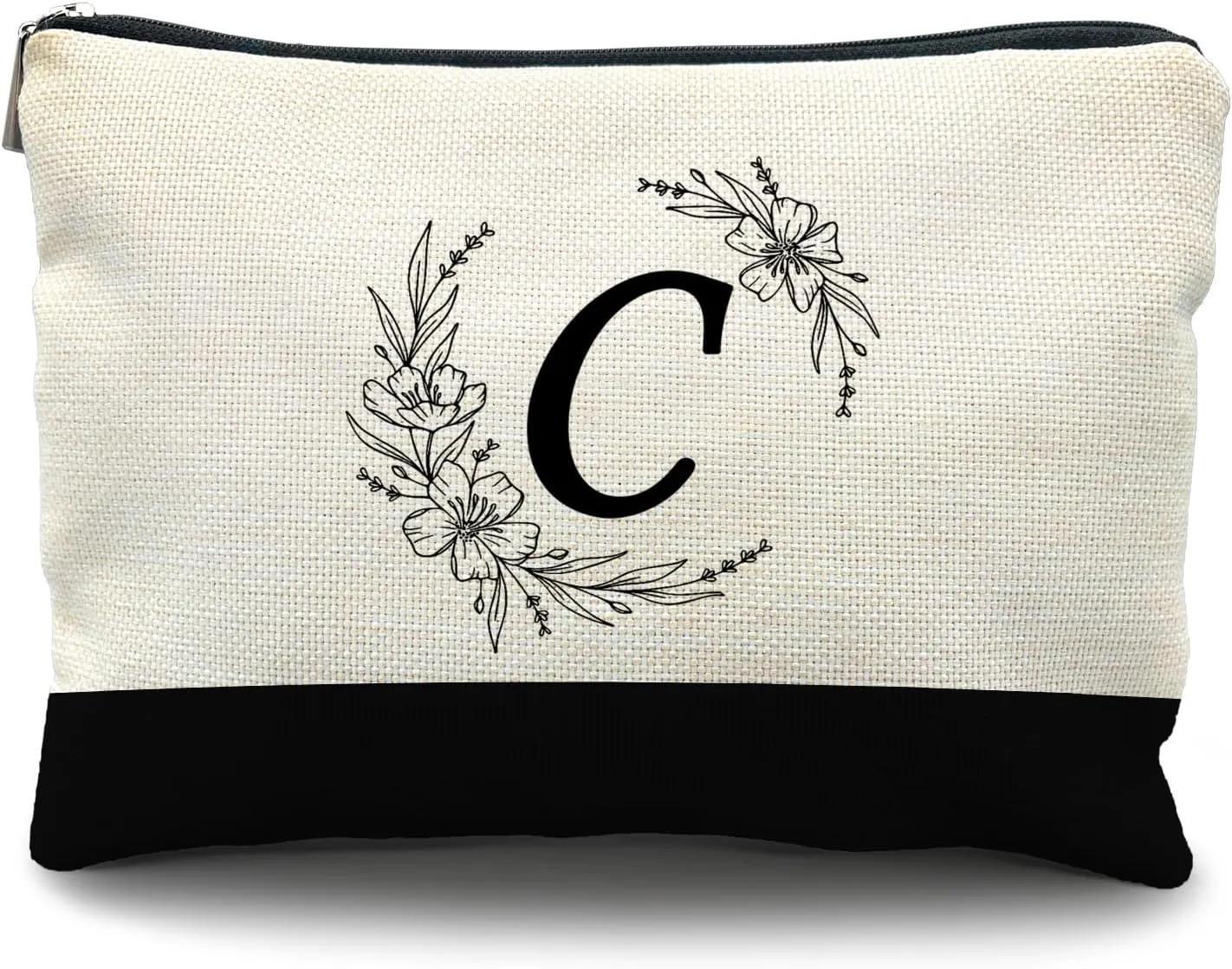 Initial Monogram Personalized makeup bag,c cosmetic bag,Bride Bridesmaid Cosmetic bag,personalized makeup bag,bridesmaid gifts,personalized gifts,make up bag,monogrammed gifts for women（C）