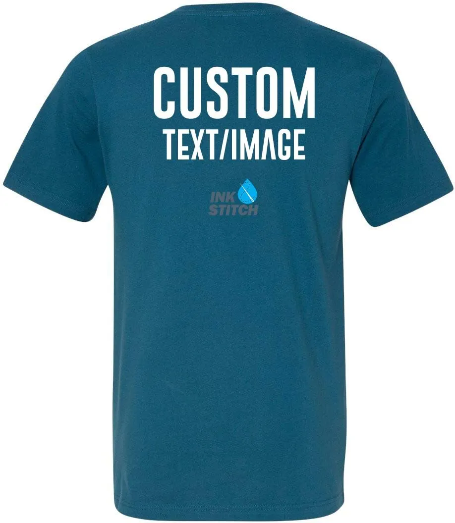 INK STITCH Unisex Bella Canvas Custom Deisgn Your Own V-Neck T-Shirts -Multicolors