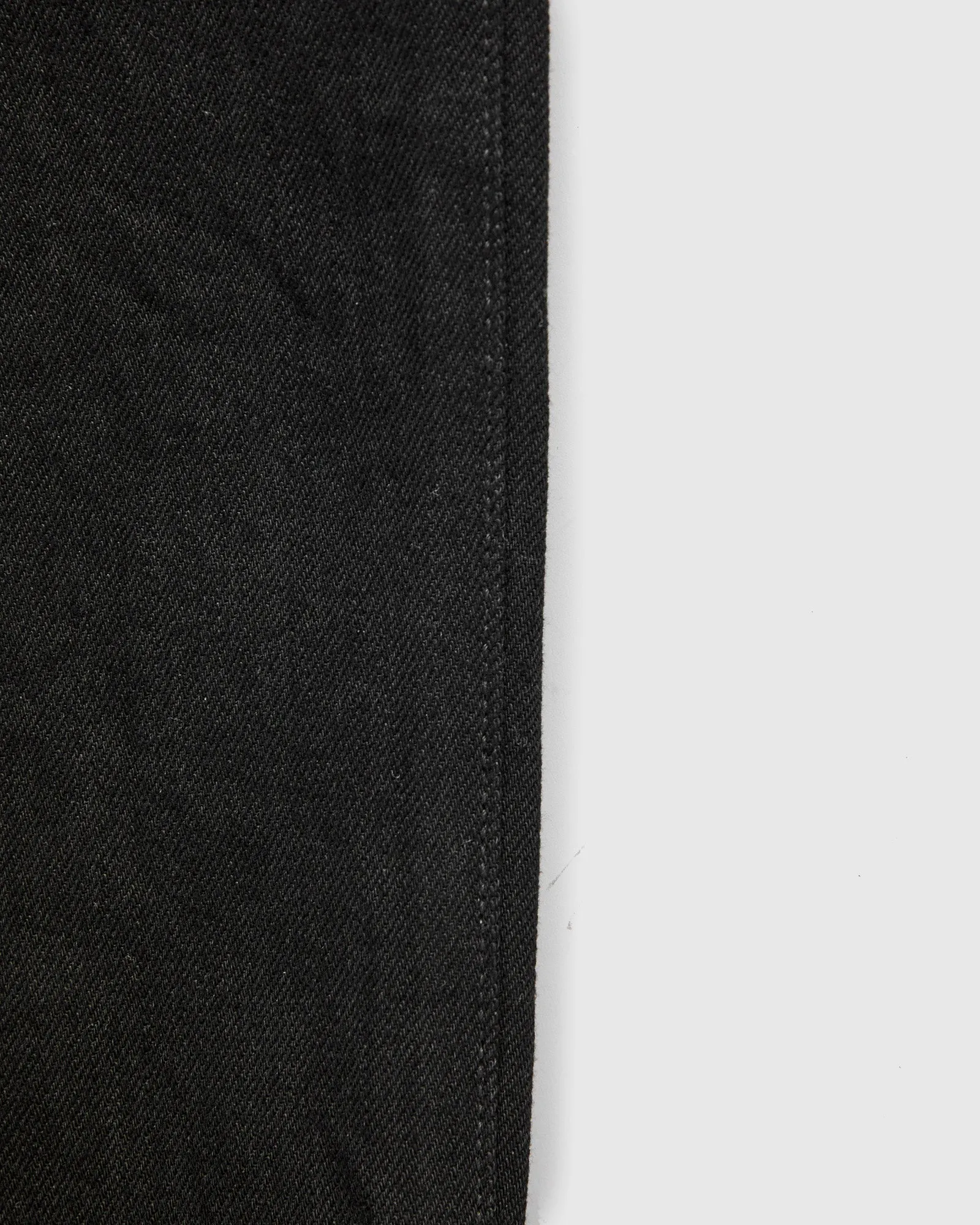 J314 14oz Black Selvedge Denim - Straight Tapered Fit