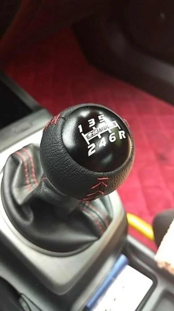 JDM Mugen Racing Round Ball Shift Knob Gear Shifter Knobs 5 6 Speed Universal Shifter for Most Manual/Automatic Car with 3 Adapters (Black - 6 Speed)