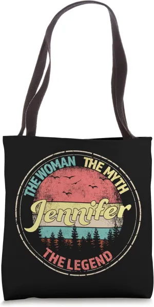 Jennifer The Woman The Myth The Legend Personalized Name Tote Bag