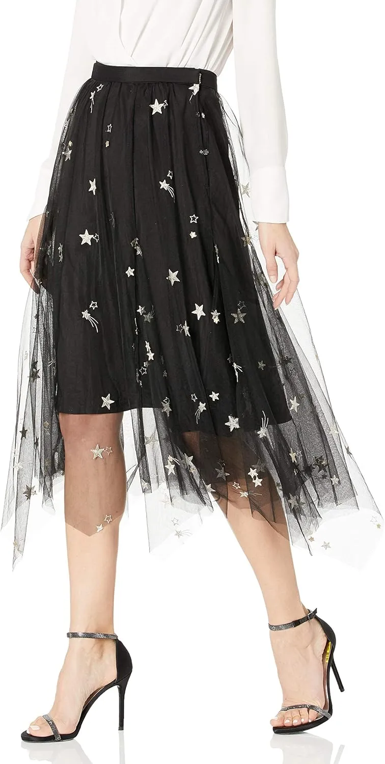 Jenny Yoo Women's Astrid Embroidered Tulle Covent Garden Skirt