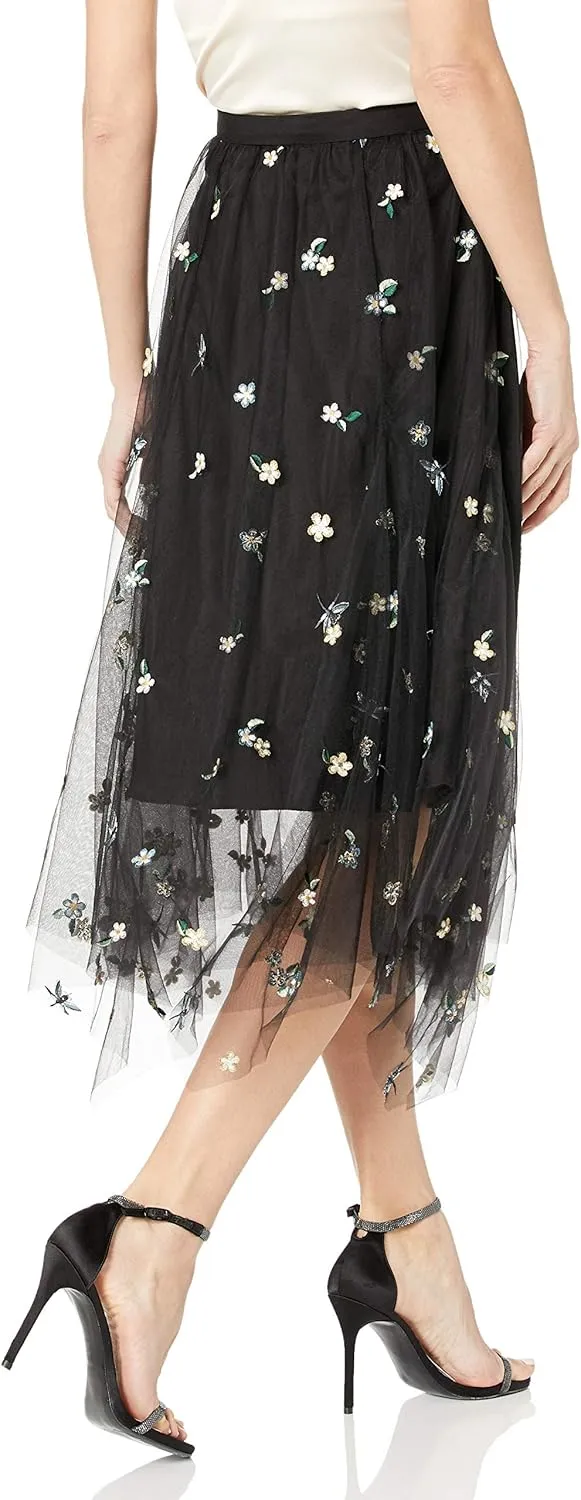 Jenny Yoo Women's Astrid Embroidered Tulle Covent Garden Skirt