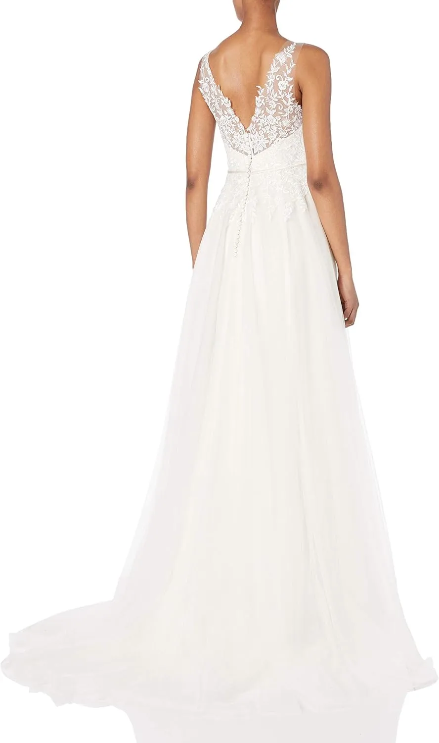 Jenny Yoo Women's One Size Isla Lace and Tulle Wedding Gown