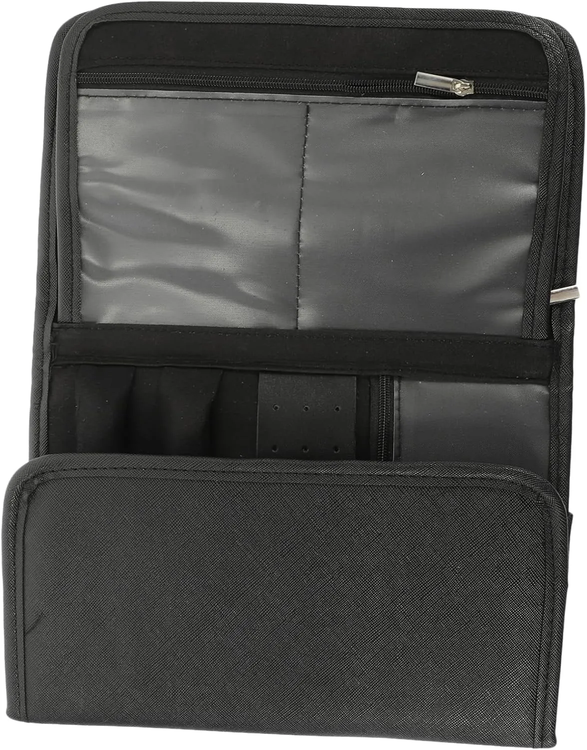 Jewelry Roll Bag Compact Necklace Earring Bracelet Storage Container Black Easy to Carry Multifunctional Jewelry Holder