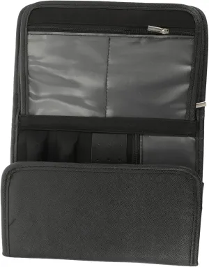 Jewelry Roll Bag Compact Necklace Earring Bracelet Storage Container Black Easy to Carry Multifunctional Jewelry Holder