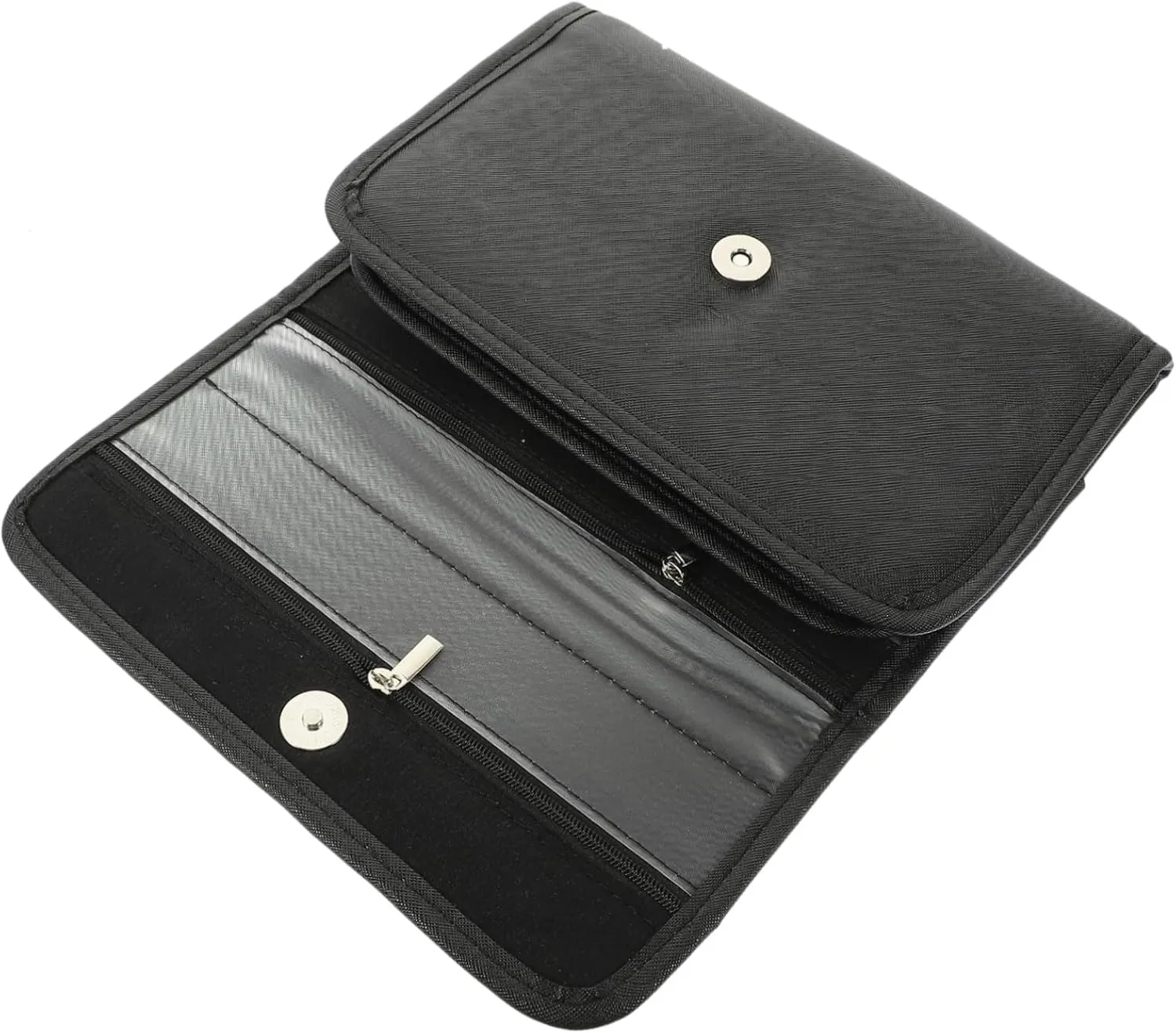 Jewelry Roll Bag Travel Jewelry Organizer Roll for Necklace Earrings Rings Watch Storage Pouch Black