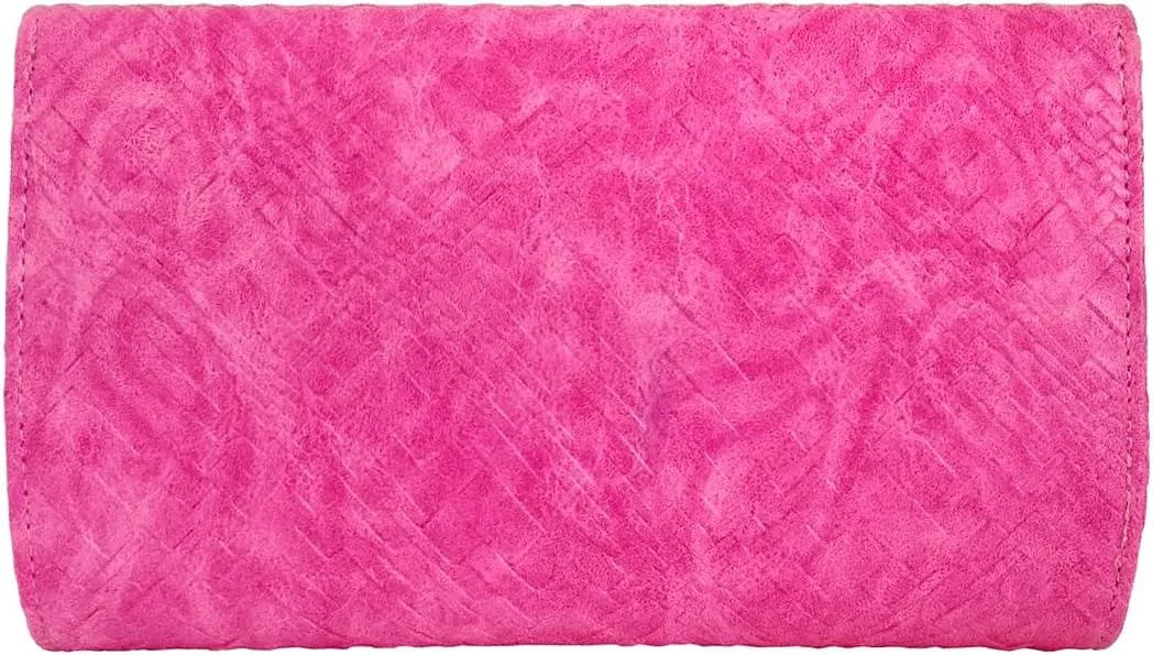 JNB Weaved Pattern Faux Leather Clutch