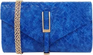JNB Weaved Pattern Faux Leather Clutch