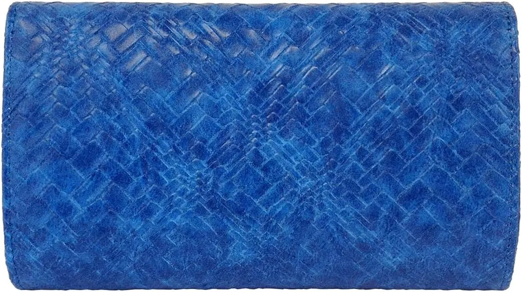 JNB Weaved Pattern Faux Leather Clutch
