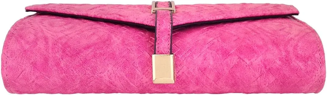 JNB Weaved Pattern Faux Leather Clutch