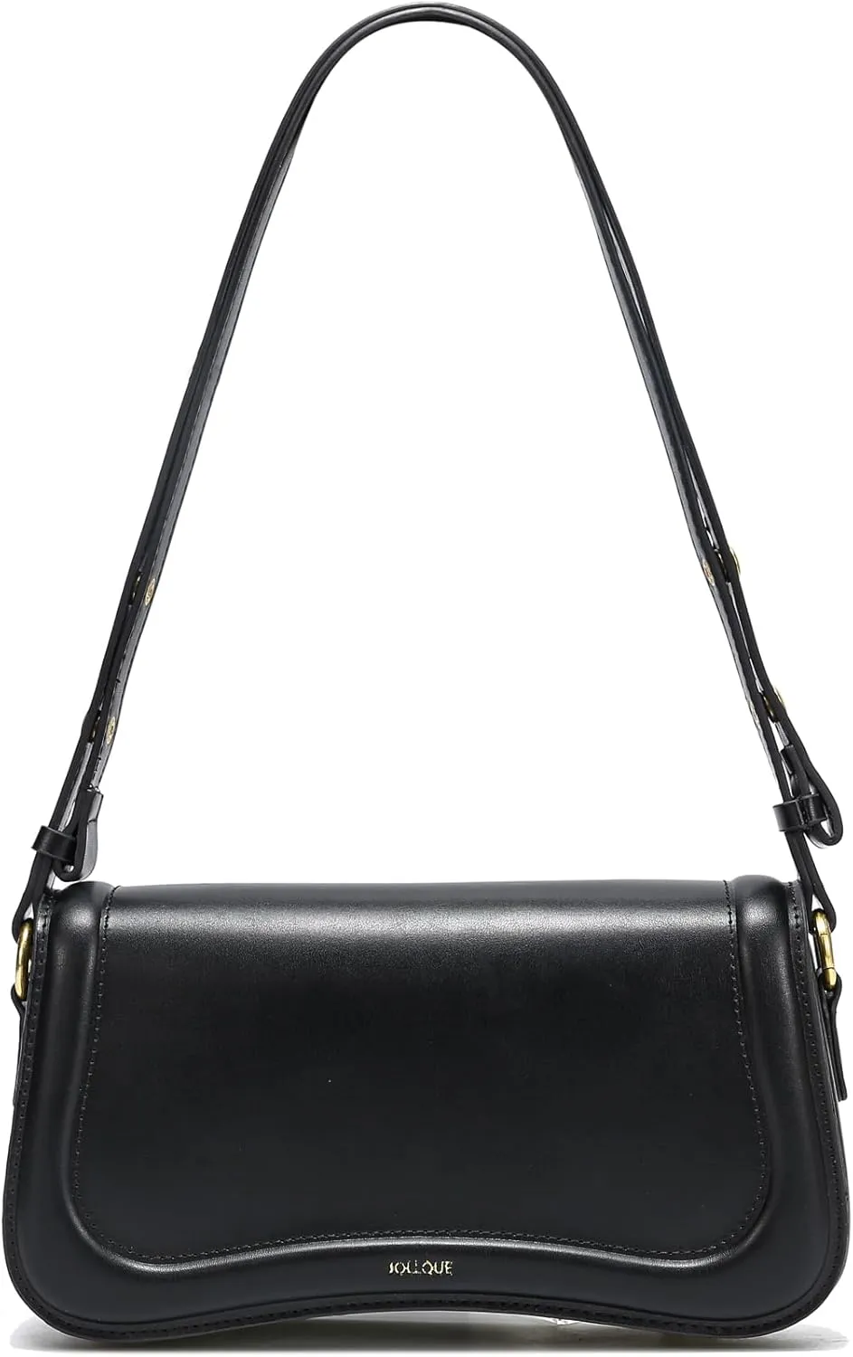JOLLQUE Crescent Shoulder Bag for Women,Small Leather Dumpling Crossbody Bags,Unique Trendy Designer Handbag Purse Strap