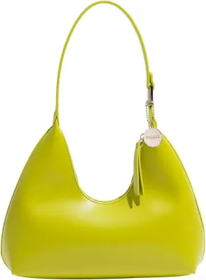 JOLLQUE Shoulder Bag for Women, Small Leather Handbag Purse,Unique Trendy Zipper Hobo Bag