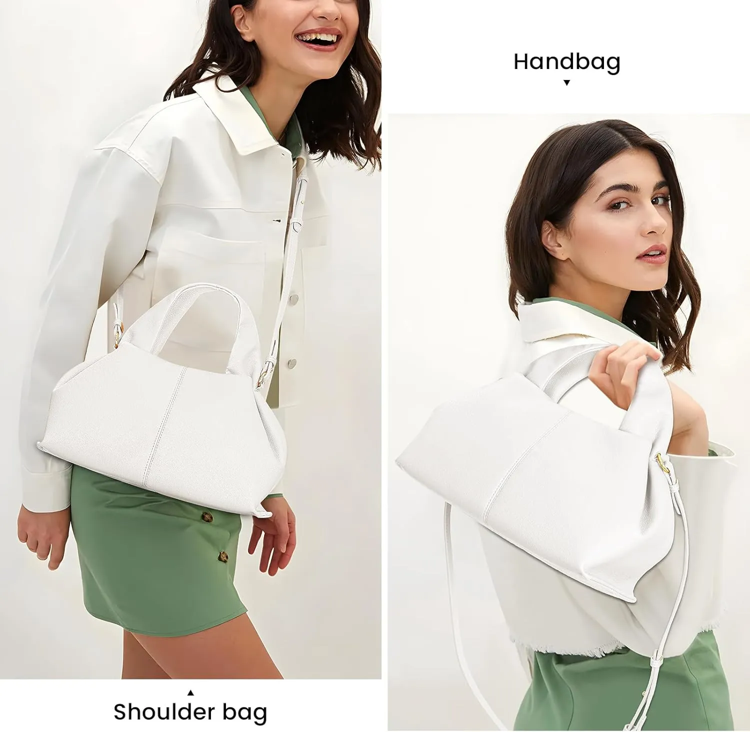 JQWYGB Cloud Pouch Dumpling Clutch Purse Women Tote Shoulder Retro Crossbody Bag with Removable Strap