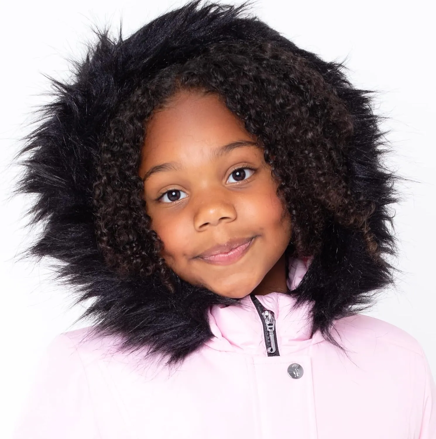 Juicy Couture Girls Coat, Faux Fur Hooded Winter Jacket, Warm Padded Parka Hoodie, Kids Heavyweight Winter Coat