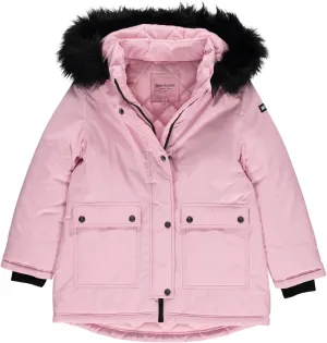 Juicy Couture Girls Coat, Faux Fur Hooded Winter Jacket, Warm Padded Parka Hoodie, Kids Heavyweight Winter Coat
