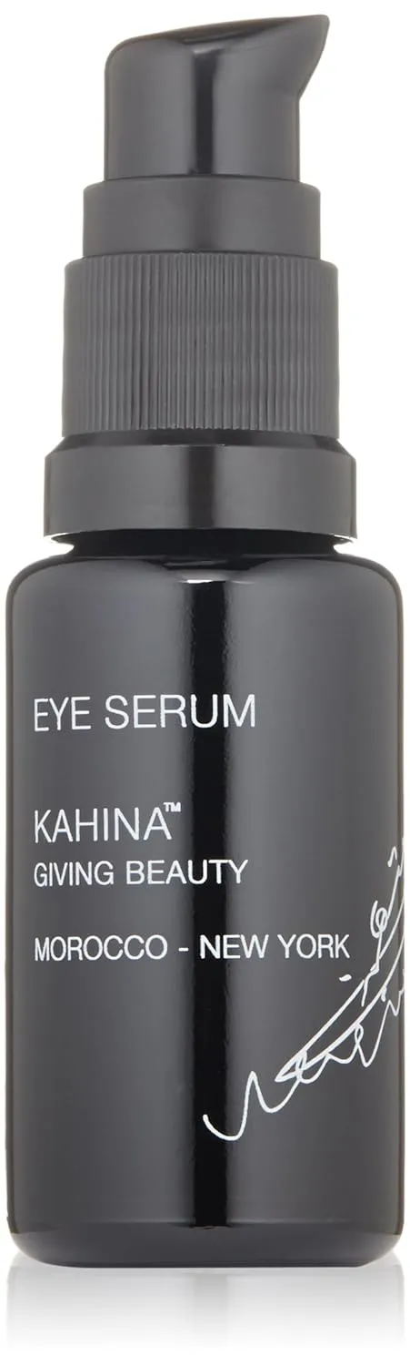 Kahina Eye Serum for Dark Circles, Eye Bags, and Puffiness - 0.5 fl oz - Light, Fast-Absorbing Under Eye Serum Reduces Fine Lines and Wrinkles - Anti Aging Serum Manufactured in the USA