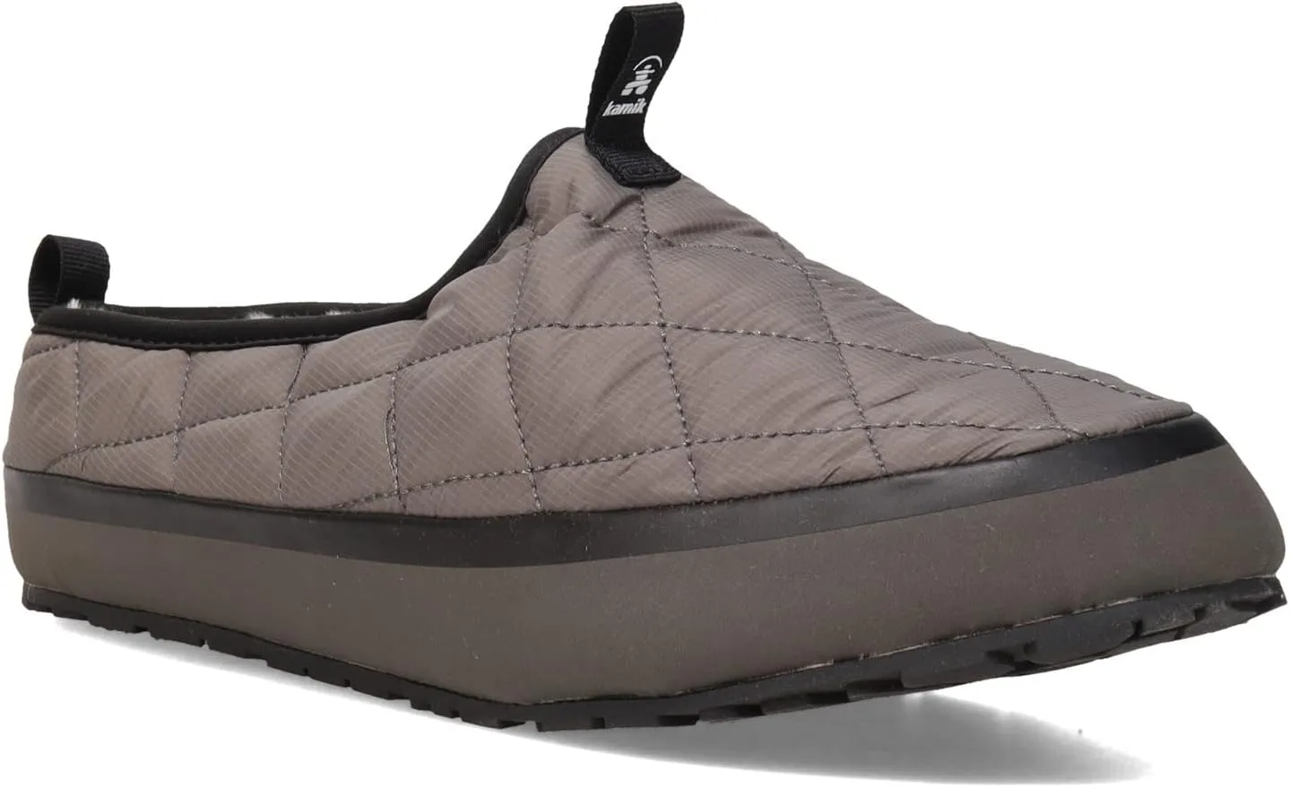Kamik Men's Puffy Slippers,Charcoal,9