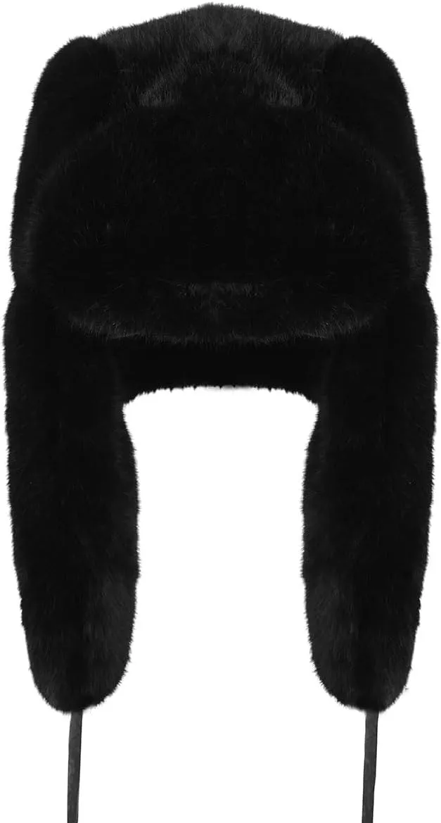 Kangol Faux Fur Trapper - Black/XL