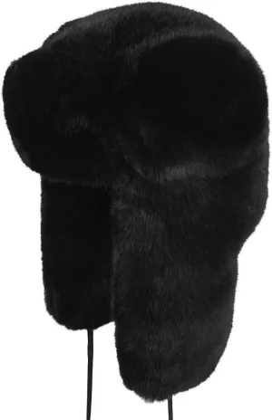 Kangol Faux Fur Trapper - Black/XL