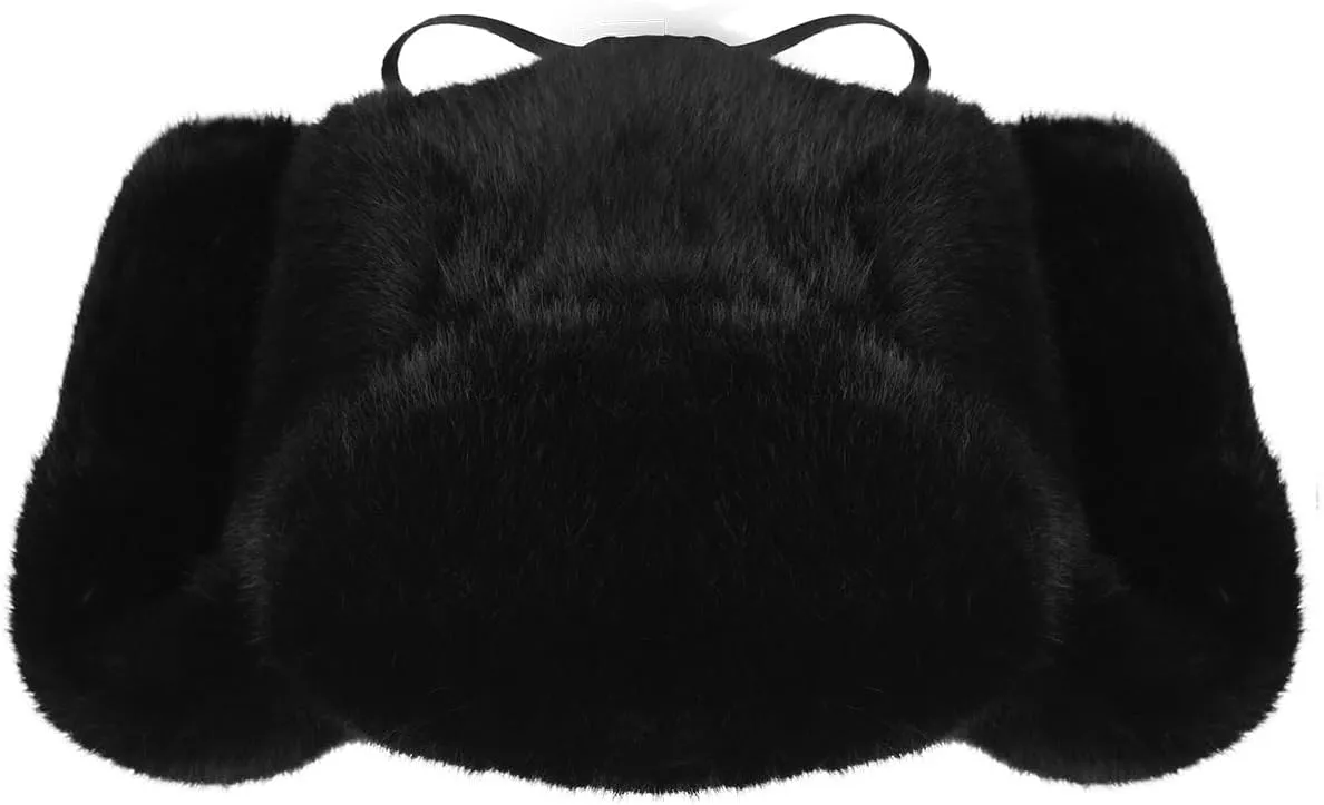 Kangol Faux Fur Trapper - Black/XL