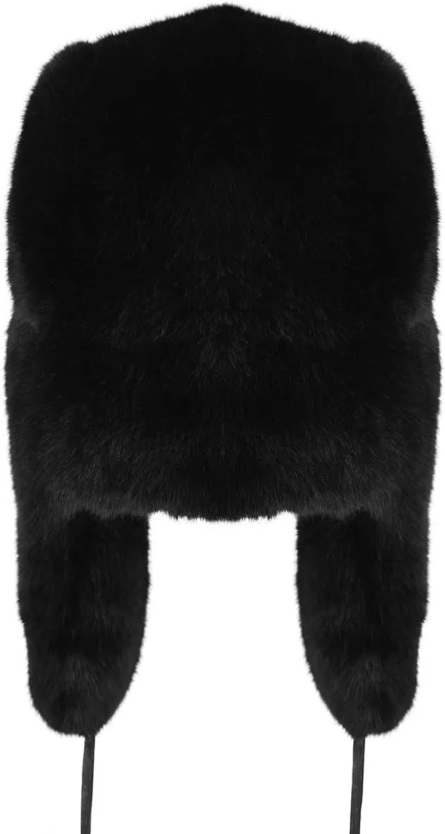 Kangol Faux Fur Trapper - Black/XL