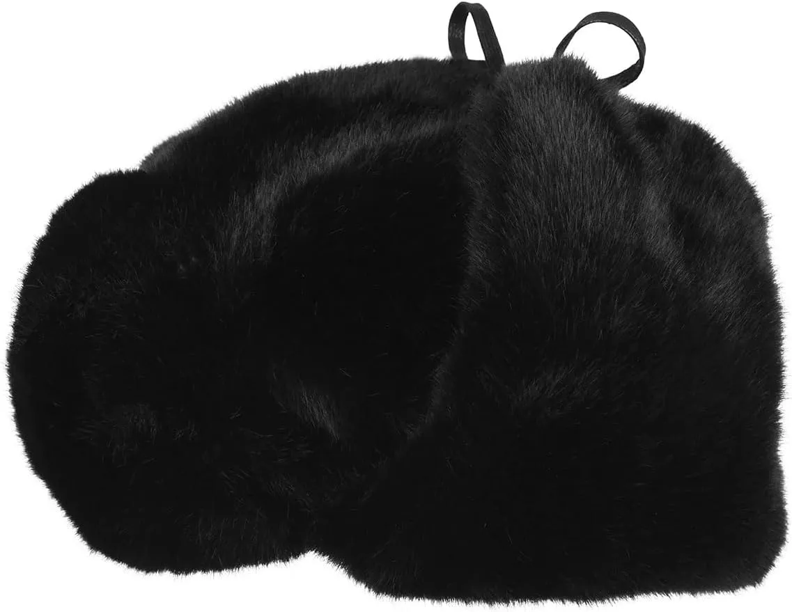 Kangol Faux Fur Trapper - Black/XL