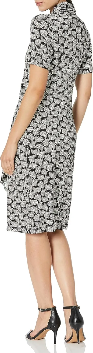 Karen Kane Women's Short Sleeve Cascade Wrap Dress