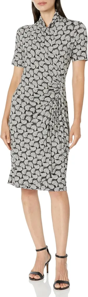 Karen Kane Women's Short Sleeve Cascade Wrap Dress