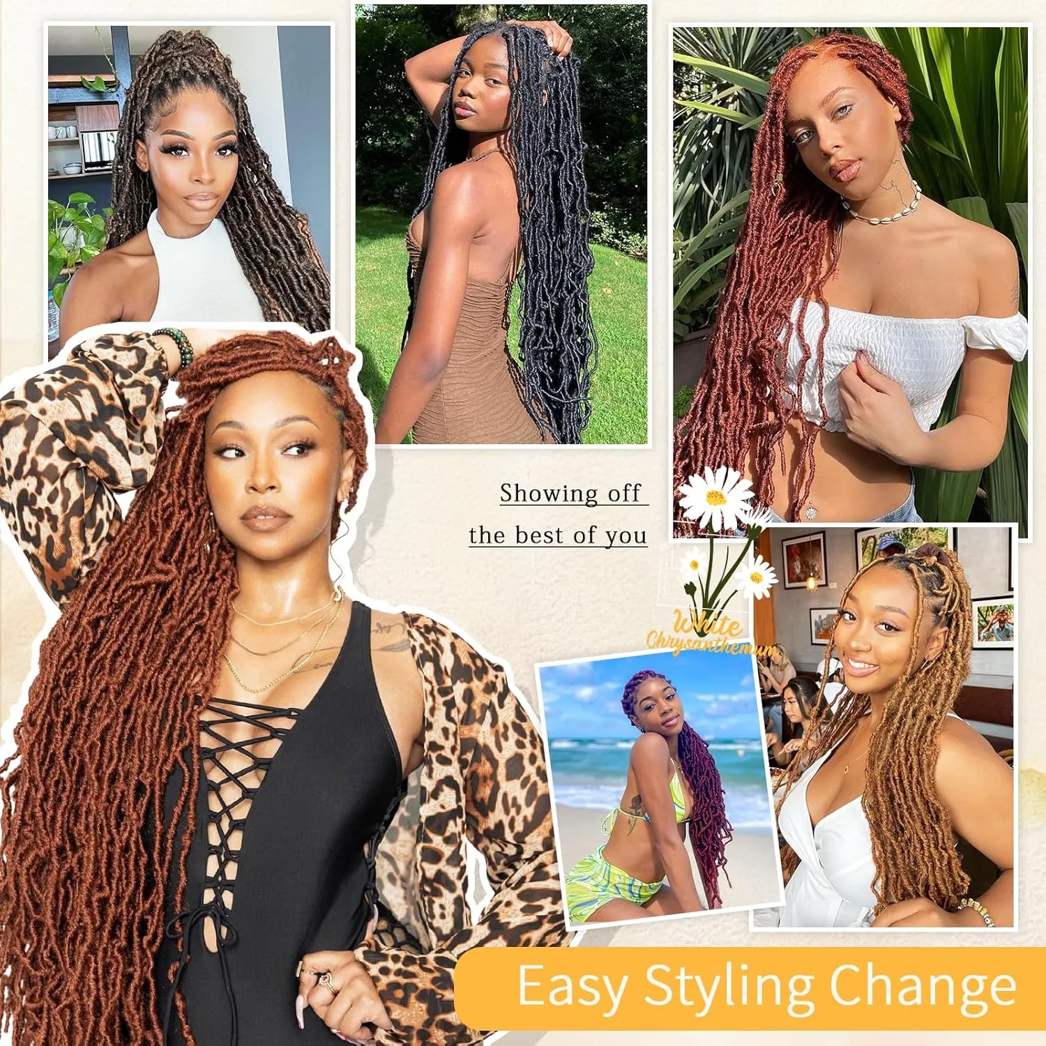 Karida Faux Locs Crochet Hair 30 Inch, 7 Packs Soft Locs Crochet Hair For Black Women Pre Looped Long Soft Crochet Locs (350#, 30 Inch (Pack of 7))