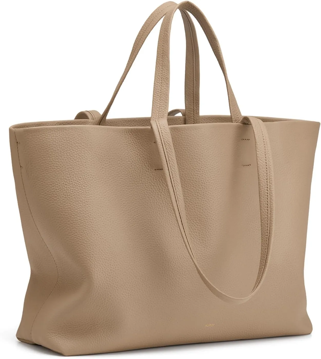 Kattee Leather Tote Bags for Women Soft Shoulder Purses Handbags Travel Work Bags Top Grain Leather Large Capacity