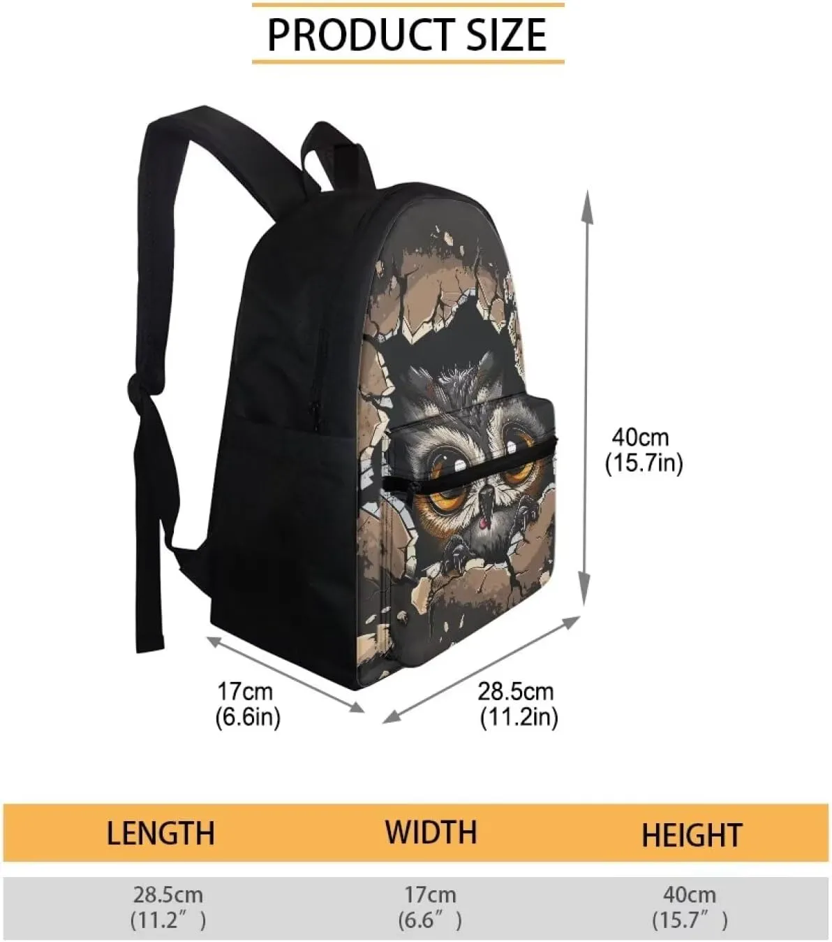 Kawaii Owl Backpack for School Kids Backpack Set for Girls 8-10 Large Capacity Laptop Rucksack with Thermal Portable Lunch Box Mini Pencil Case 3pcs