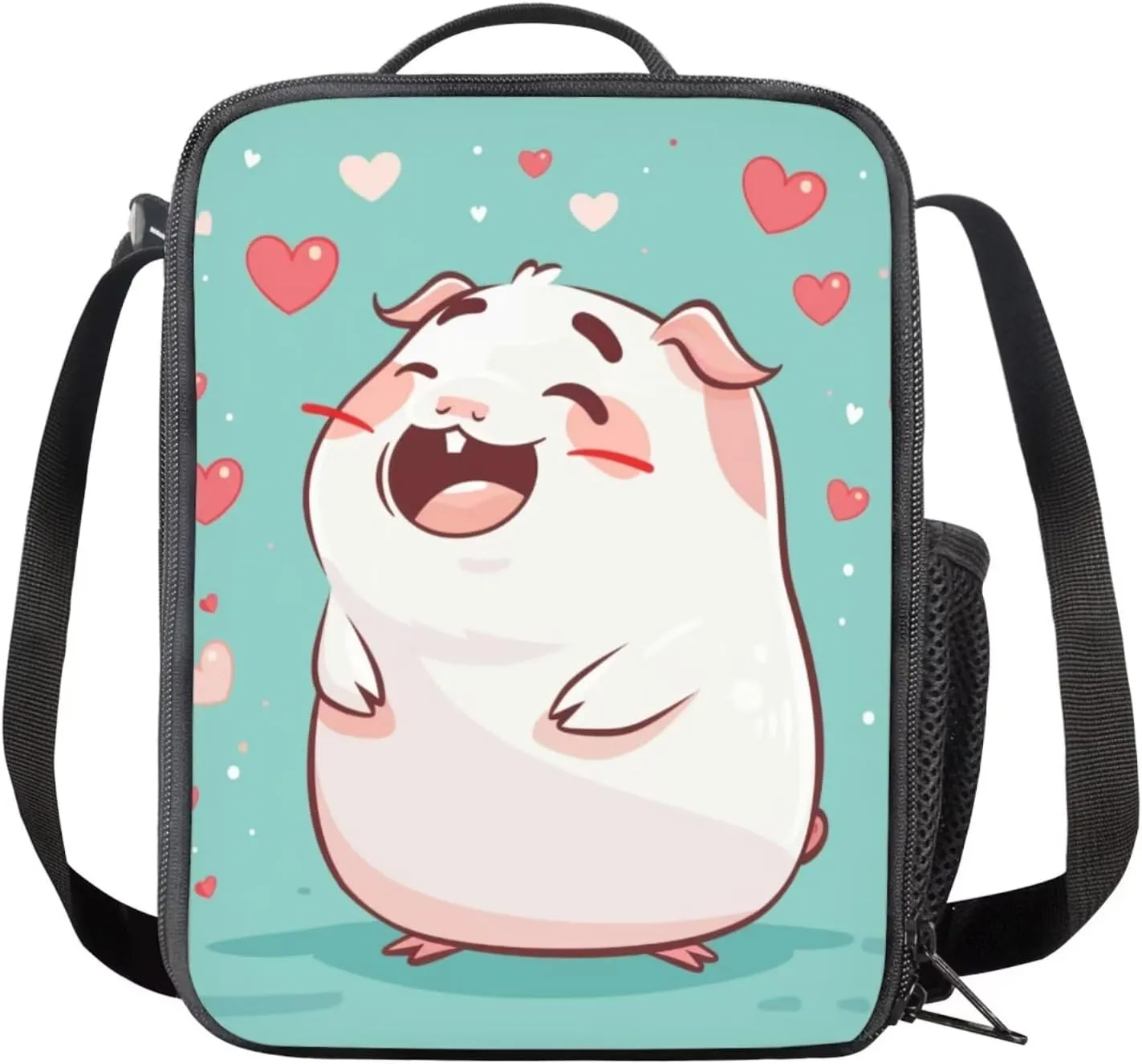 Kawaii Voles Elementary School Backpack for Girls Multi-Functional Fashion School Messenger Bag Retain Freshness Freezable Lunch Bag Mini Freezable Lunch Bag for Students