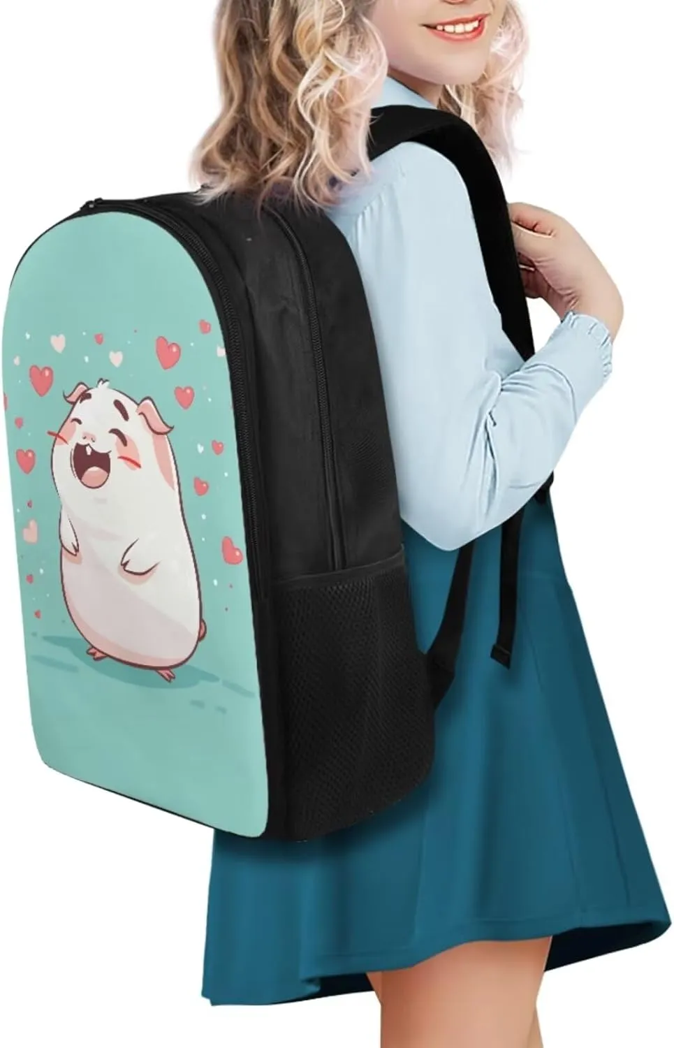 Kawaii Voles Elementary School Backpack for Girls Multi-Functional Fashion School Messenger Bag Retain Freshness Freezable Lunch Bag Mini Freezable Lunch Bag for Students