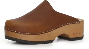 Kebba Edith - Handmade Wooden Clogs with Genuine Leather | Arch Support and Comfortable Fit | Chilean Tepa Platform and EVA Sole |Made in Villarrica, Chile