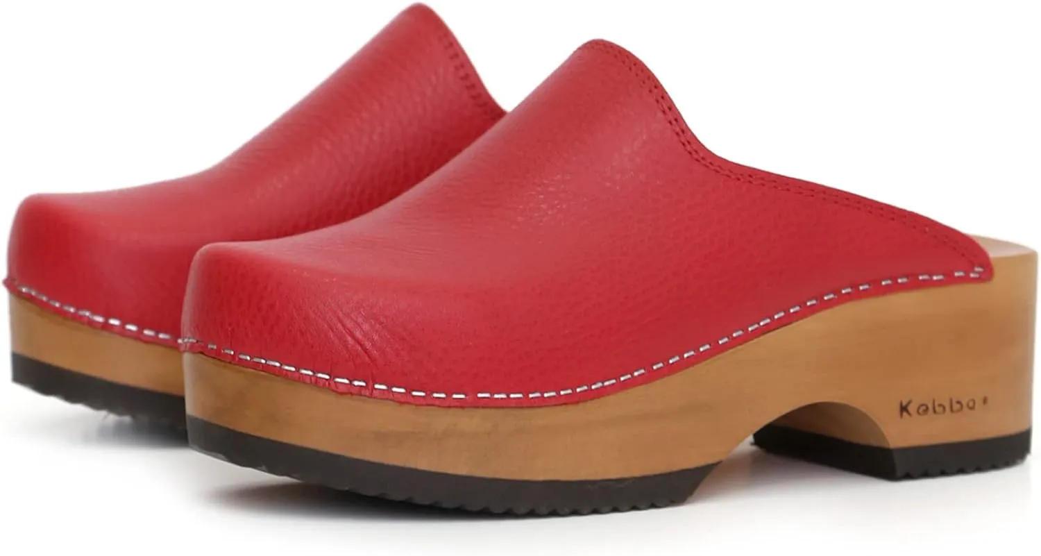 Kebba Edith - Handmade Wooden Clogs with Genuine Leather | Arch Support and Comfortable Fit | Chilean Tepa Platform and EVA Sole |Made in Villarrica, Chile