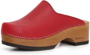 Kebba Edith - Handmade Wooden Clogs with Genuine Leather | Arch Support and Comfortable Fit | Chilean Tepa Platform and EVA Sole |Made in Villarrica, Chile